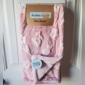 🌸 Charlotte & Star Pink Fuzzy Baby Blanket